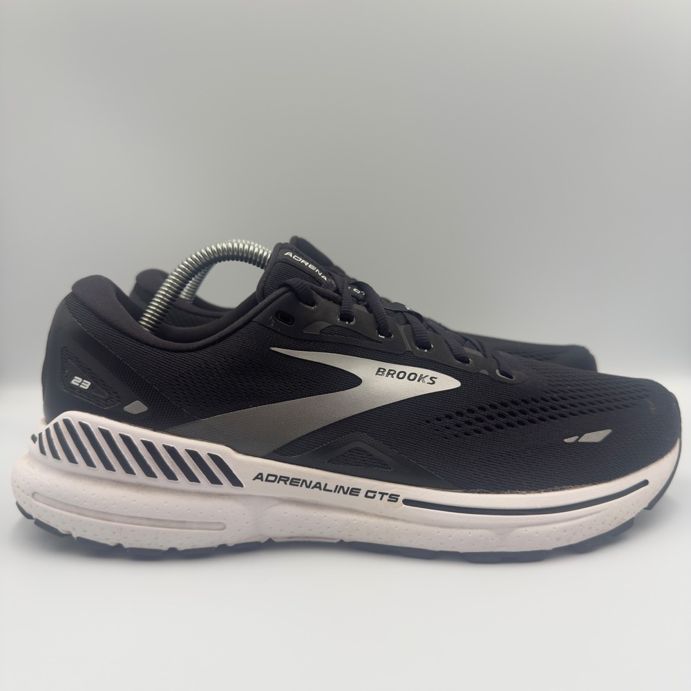 Brooks Adrenaline GTS 23 Mens Size 10.5 Running Shoes Stability Black Silver